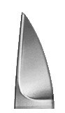 Aesculap, Hudsaks, 9 mm. lige bid, 10,5 cm.