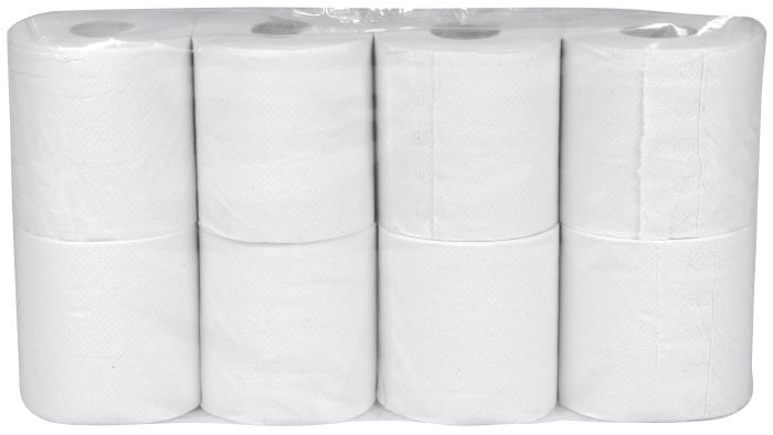 Toiletpapir, Super hvid nyfiber 2 lag 30m 261 ark, 8 ruller