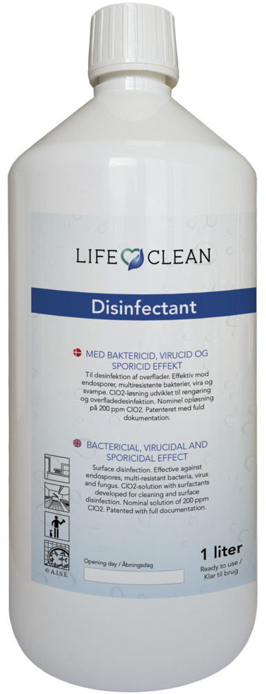 LifeClean, Overfladedesinfektion, til alle overflader, 1000 ml.